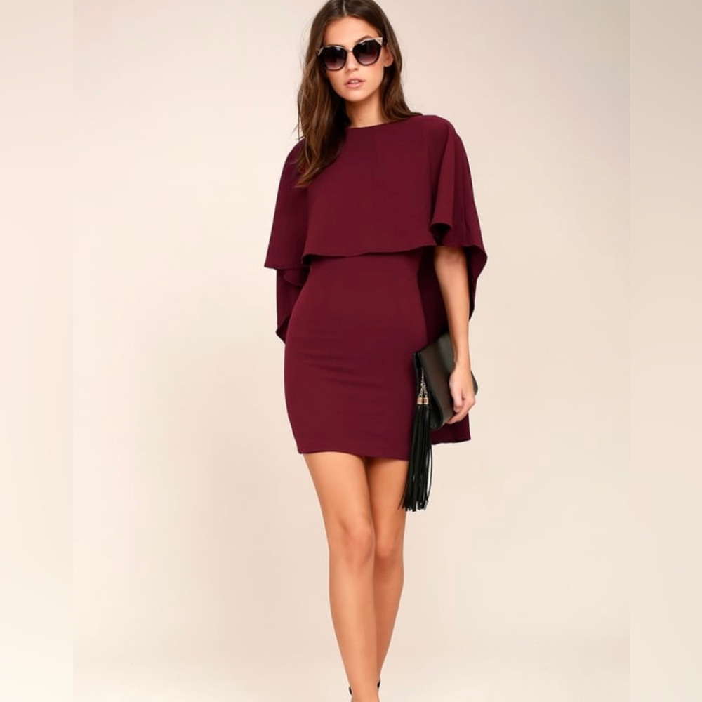 Lulus Best is Yet to Come Burgundy Backless dress.